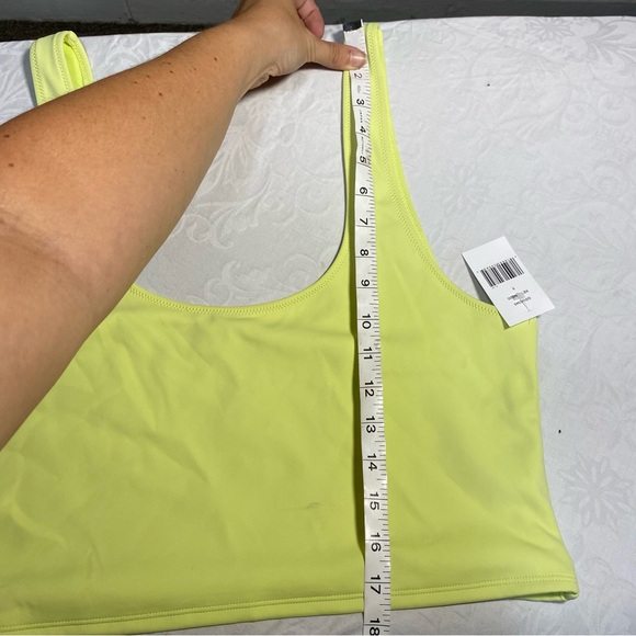 New With Tags Good American Key Lime Swim Bikini Top Tank Yellow 2XL (5) 2X Suit - Picture 7 of 13